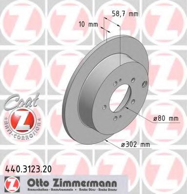 ZIMMERMANN - 440.3123.20 - Тормозной диск (Тормозная система)