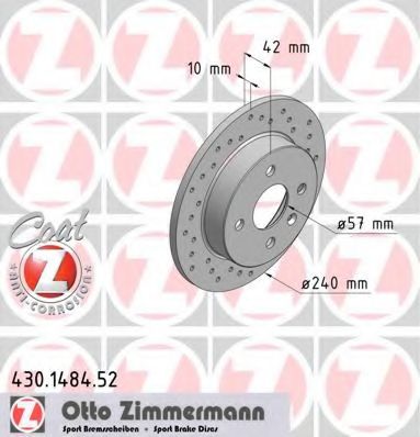 ZIMMERMANN - 430.1484.52 - Тормозной диск (Тормозная система)