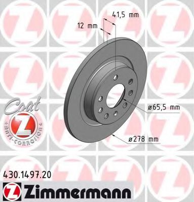 ZIMMERMANN - 430.1497.20 - Тормозной диск (Тормозная система)