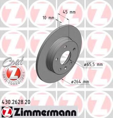 ZIMMERMANN - 430.2628.20 - Тормозной диск (Тормозная система)