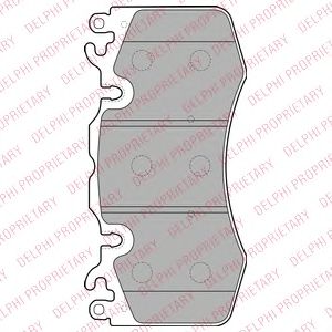 DELPHI - LP2187 - Комплект тормозных колодок, дисковый тормоз (Тормозная система)