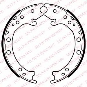 DELPHI - LS2034 - Комплект тормозных колодок, стояночная тормозная система (Тормозная система)