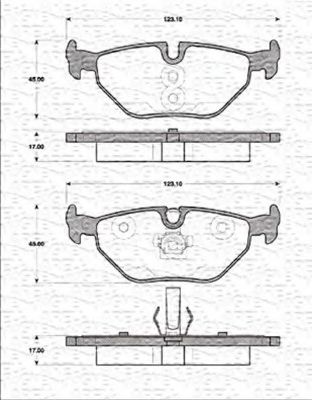 MAGNETI MARELLI - 363702161379 - Комплект тормозных колодок, дисковый тормоз (Тормозная система)