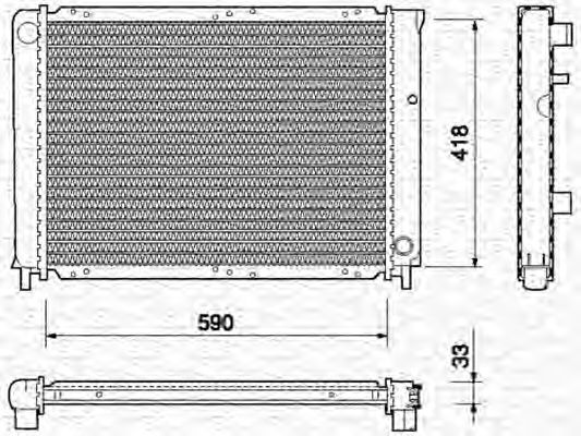 MAGNETI MARELLI - 350213735000 - Радиатор, охлаждение двигателя (Охлаждение)