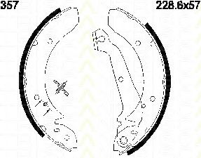 TRISCAN - 8100 16357 - Комплект тормозных колодок (Тормозная система)