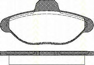 TRISCAN - 8110 15001 - Комплект тормозных колодок, дисковый тормоз (Тормозная система)