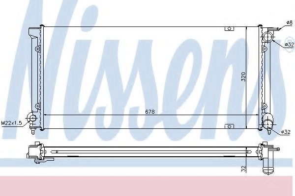 NISSENS - 652621 - Радиатор, охлаждение двигателя (Охлаждение)