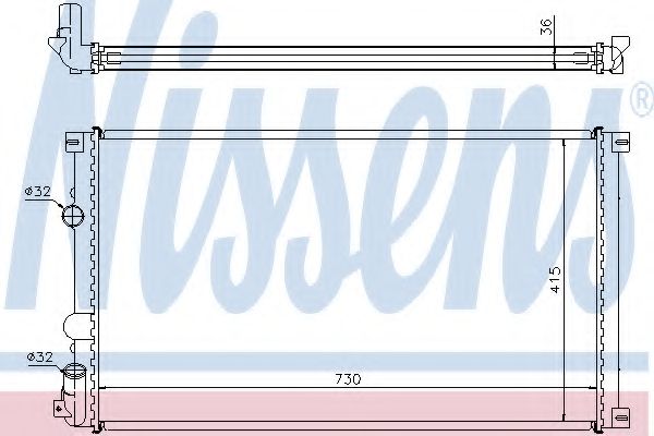 NISSENS - 63761 - Радиатор, охлаждение двигателя (Охлаждение)