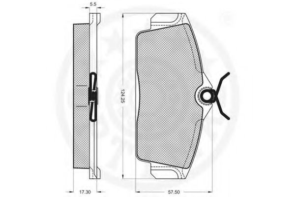 OPTIMAL - 10328 - Комплект тормозных колодок, дисковый тормоз (Тормозная система)
