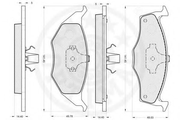 OPTIMAL - 12085 - Комплект тормозных колодок, дисковый тормоз (Тормозная система)
