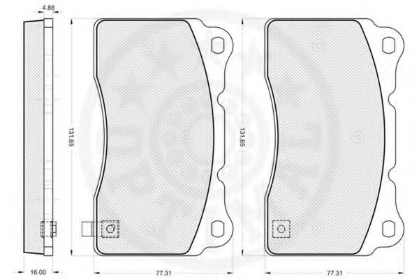 OPTIMAL - 12169 - Комплект тормозных колодок, дисковый тормоз (Тормозная система)