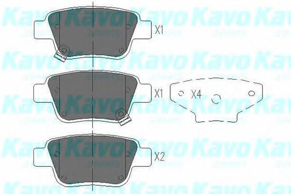 KAVO PARTS - KBP-9019 - Комплект тормозных колодок, дисковый тормоз (Тормозная система)