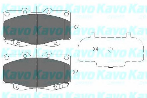 KAVO PARTS - KBP-9096 - Комплект тормозных колодок, дисковый тормоз (Тормозная система)