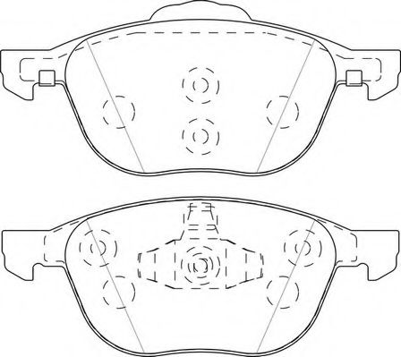 NECTO - FD7490A - Комплект тормозных колодок, дисковый тормоз (Тормозная система)