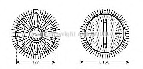 AVA QUALITY COOLING - BWC323 - Сцепление, вентилятор радиатора (Охлаждение)