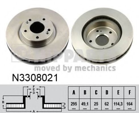 NIPPARTS - N3308021 - Тормозной диск (Тормозная система)