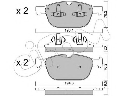 CIFAM - 822-834-0 - Комплект тормозных колодок, дисковый тормоз (Тормозная система)