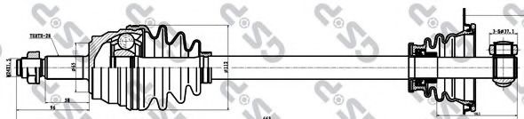 GSP - 244012 - Приводной вал (Привод колеса)