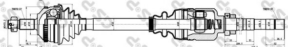 GSP - 245120 - Приводной вал (Привод колеса)