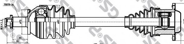 GSP - 261098 - Приводной вал (Привод колеса)