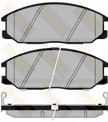 BRAKE ENGINEERING - PA1488 - Комплект тормозных колодок, дисковый тормоз (Тормозная система)