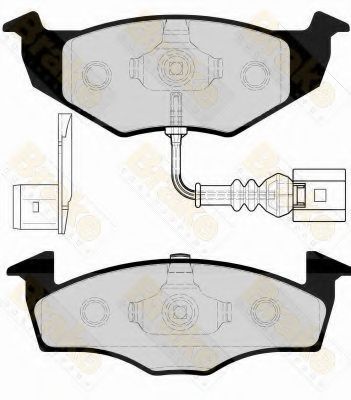 BRAKE ENGINEERING - PA1607 - Комплект тормозных колодок, дисковый тормоз (Тормозная система)