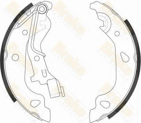 BRAKE ENGINEERING - SH2557 - Комплект тормозных колодок (Тормозная система)