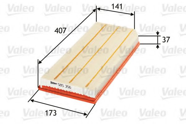 VALEO - 585356 - Воздушный фильтр (Система подачи воздуха)