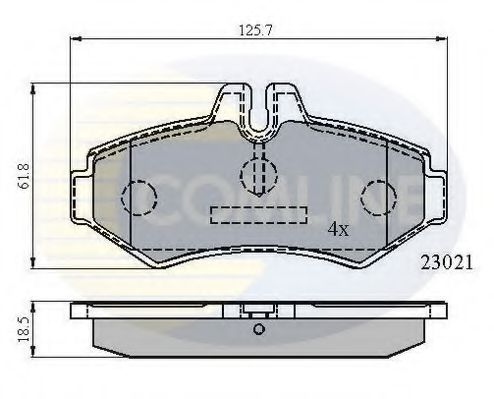 COMLINE - CBP0914 - Комплект тормозных колодок, дисковый тормоз (Тормозная система)