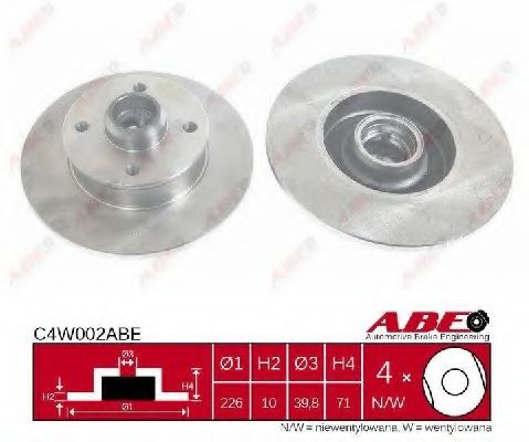 ABE - C4W002ABE - Тормозной диск (Тормозная система)