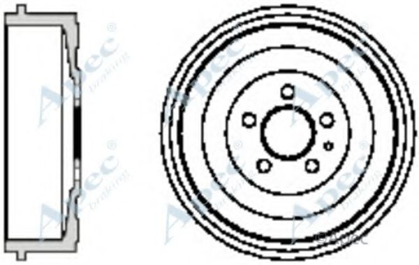 APEC BRAKING - DRM9710 - Тормозной барабан (Тормозная система)