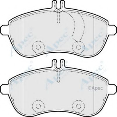 APEC BRAKING - PAD1565 - Комплект тормозных колодок, дисковый тормоз (Тормозная система)