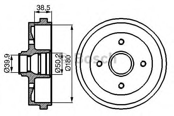 BOSCH - 0 986 477 002 - Тормозной барабан (Тормозная система)