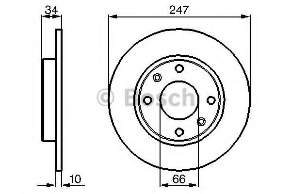 BOSCH - 0 986 478 046 - Тормозной диск (Тормозная система)