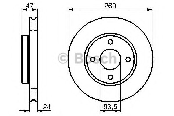 BOSCH - 0 986 478 170 - Тормозной диск (Тормозная система)