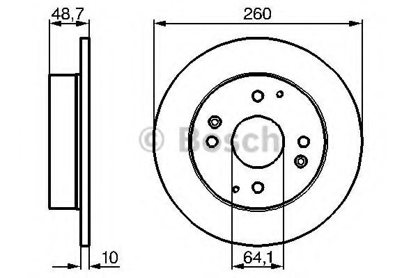 BOSCH - 0 986 478 172 - Тормозной диск (Тормозная система)