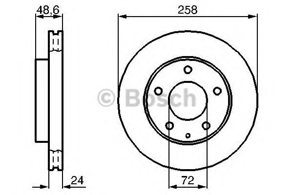 BOSCH - 0 986 478 227 - Тормозной диск (Тормозная система)