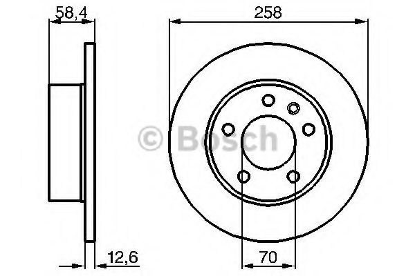 BOSCH - 0 986 478 266 - Тормозной диск (Тормозная система)