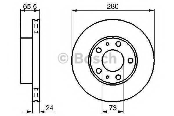 BOSCH - 0 986 478 434 - Тормозной диск (Тормозная система)