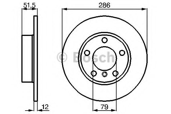 BOSCH - 0 986 478 511 - Тормозной диск (Тормозная система)