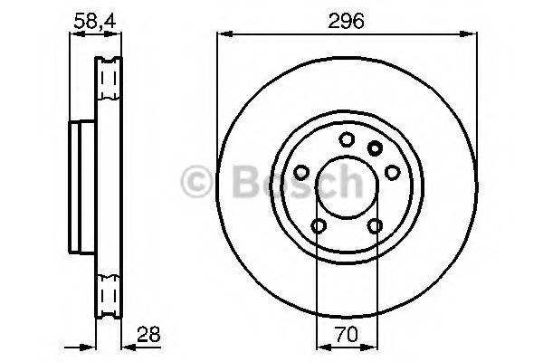 BOSCH - 0 986 478 593 - Тормозной диск (Тормозная система)