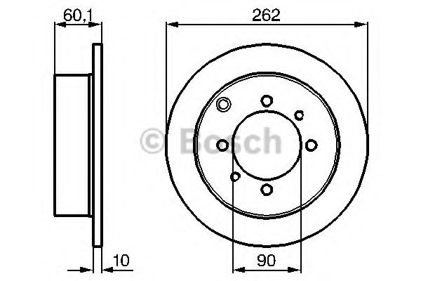 BOSCH - 0 986 478 655 - Тормозной диск (Тормозная система)