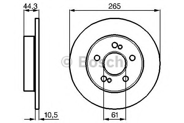 BOSCH - 0 986 478 758 - Тормозной диск (Тормозная система)