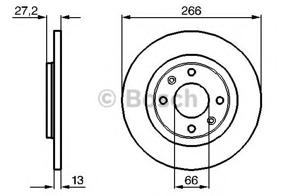 BOSCH - 0 986 478 847 - Тормозной диск (Тормозная система)