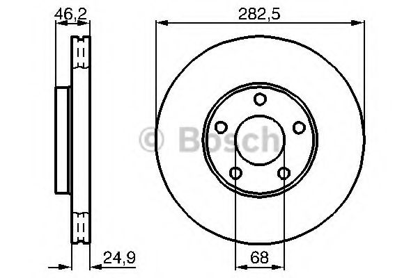 BOSCH - 0 986 478 872 - Тормозной диск (Тормозная система)