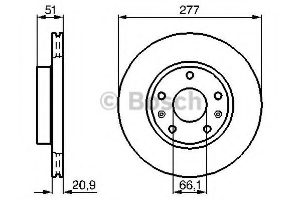 BOSCH - 0 986 478 992 - Тормозной диск (Тормозная система)