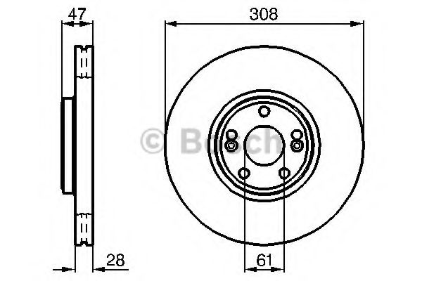 BOSCH - 0 986 479 198 - Тормозной диск (Тормозная система)