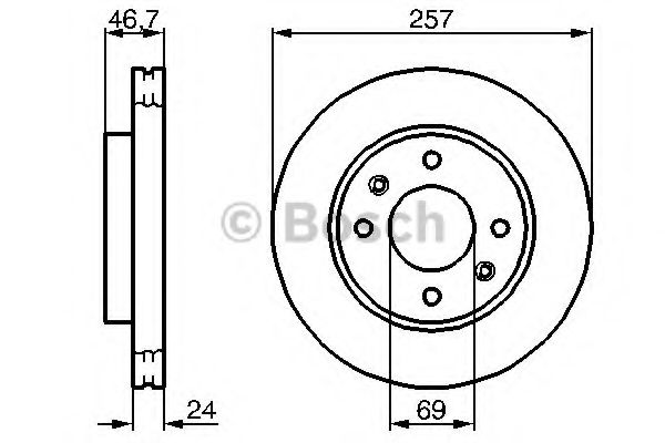 BOSCH - 0 986 479 207 - Тормозной диск (Тормозная система)