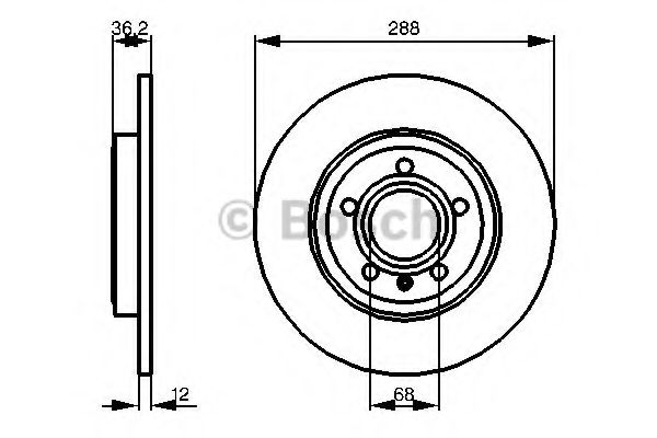 BOSCH - 0 986 479 252 - Тормозной диск (Тормозная система)