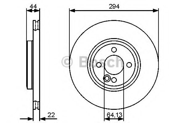 BOSCH - 0 986 479 438 - Тормозной диск (Тормозная система)